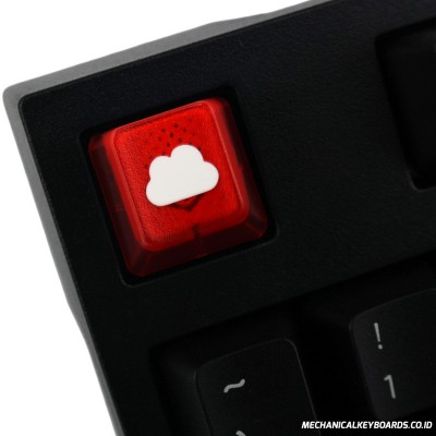 KeyPop Translucent Red Cloudy Keycap